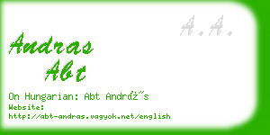 andras abt business card